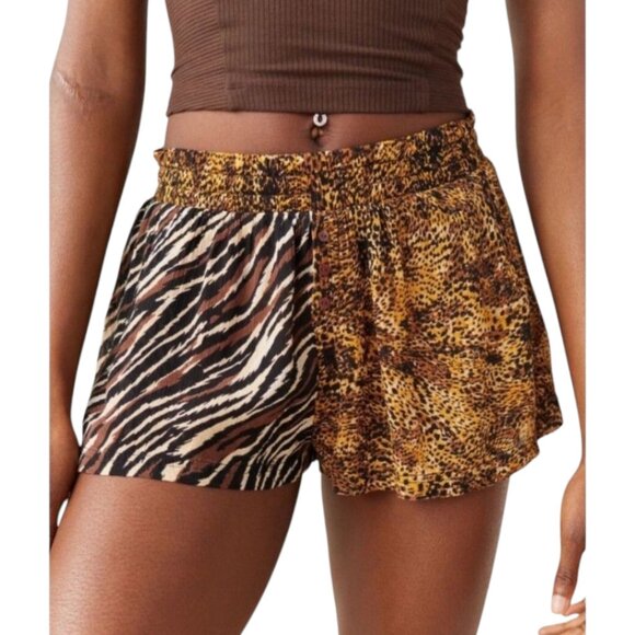 Out From Under for Urban Outfitters Riviera Cheetah Lounge Shorts Women's Small - Picture 1 of 8